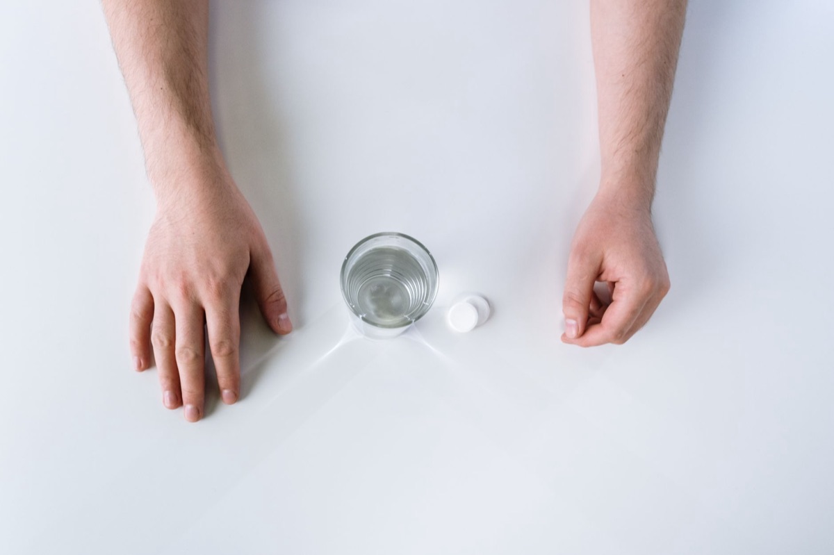 magnesium tablet on white surface