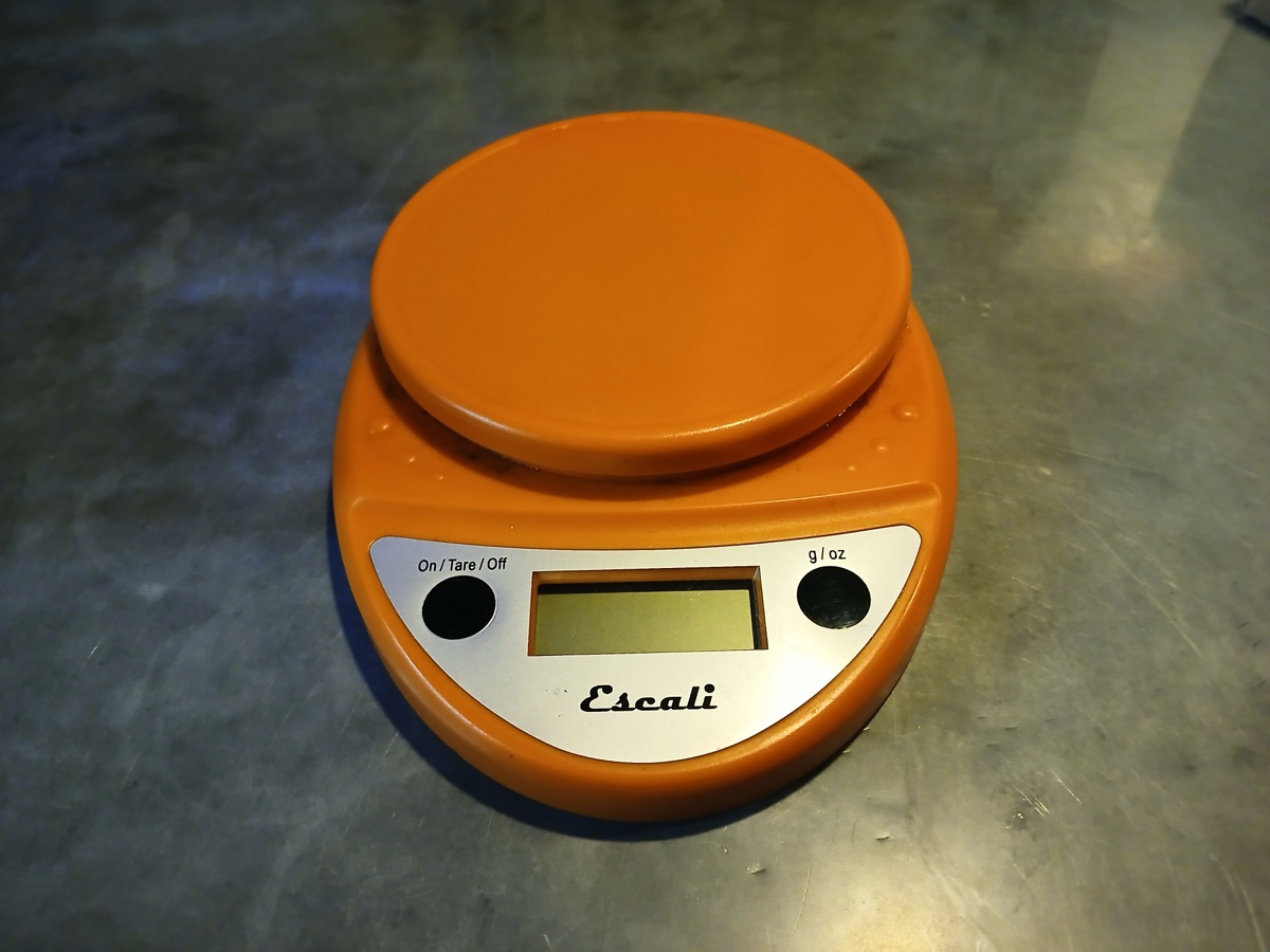 digital scale in kitchen