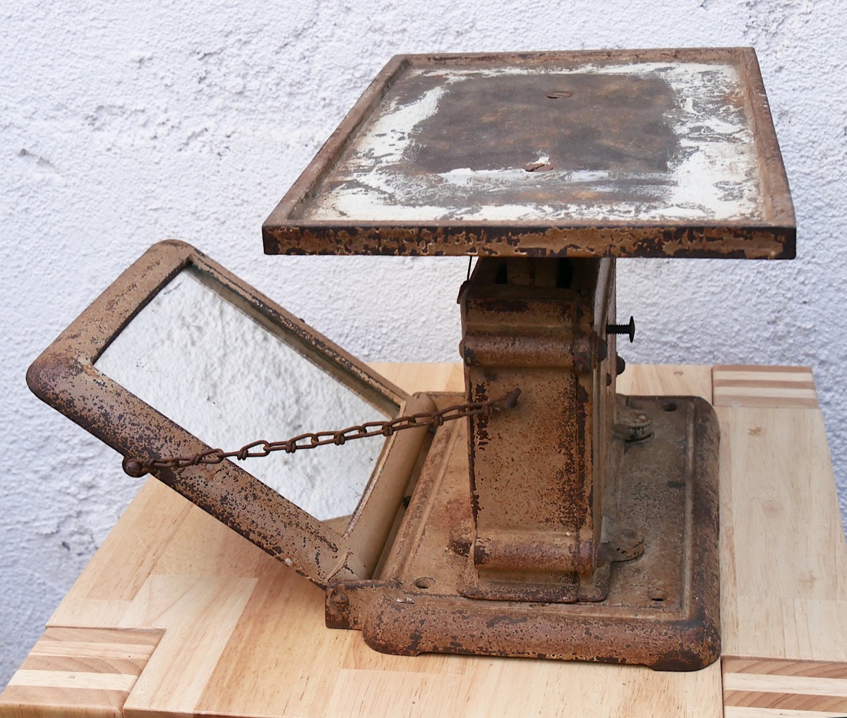 person with weight plates